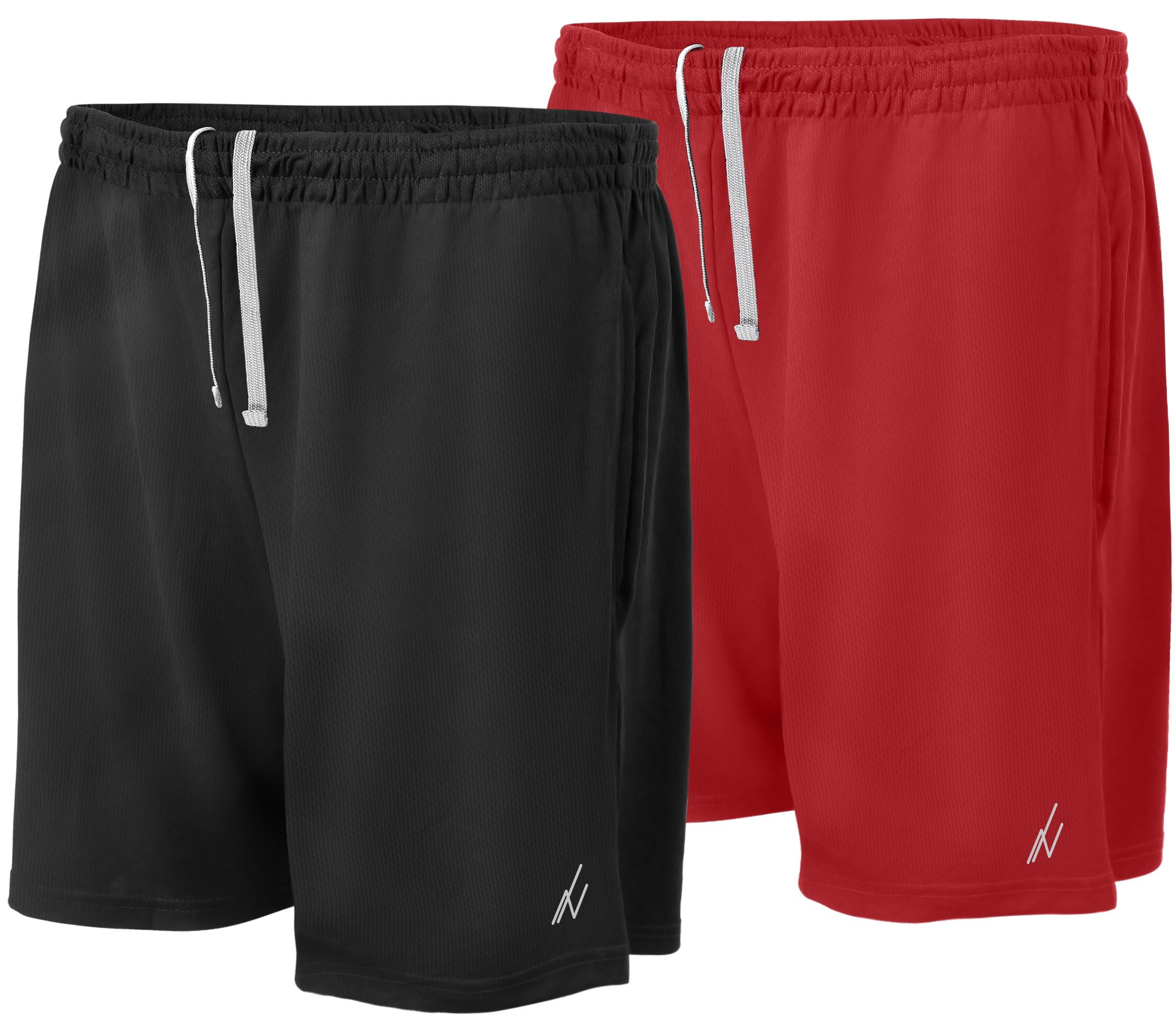 NY Threads Mens Athletic Shorts 2 Pack Quick Dry Lightweight Running Workout Gym Shorts with Pockets